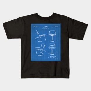 Eames Chair Patent - Designer Modern Design Art - Blueprint Kids T-Shirt